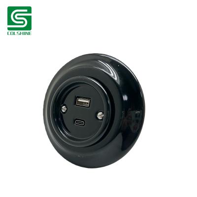 Porcelain USB socket