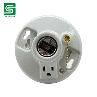 Fabricante del OEM High Temperature Lamp Holder Screw Type Ceramic Lampholder for Ceiling Light de China