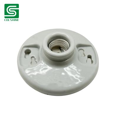 Fabricante del OEM Porcelain Lampholder E26 Medium Base Ceramic Round Fixture Ceiling Mount de China