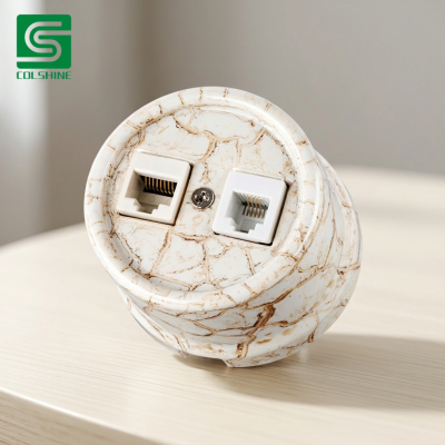 Fabricante del OEM Vintage Ceramic TV Telephone Socket for Elegant Wall Installation and Retro Interior Design de China