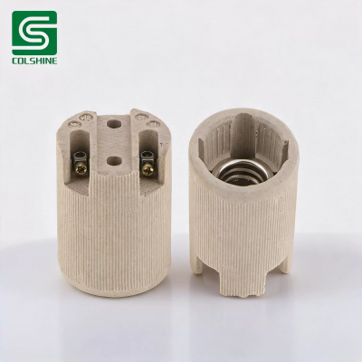 Fabricante del OEM Ceramic Lamp Holder with Durable Construction for E14 Bulbs Pendant Lights de China