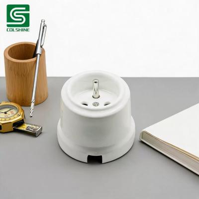 Fabricante del OEM Vintage Ceramic French Socket with Retro Porcelain Finish for Authentic European Style Wall and Surface Lighting de China